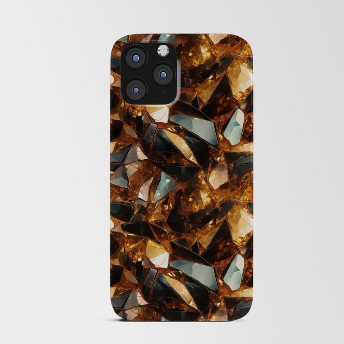 Gold and black gemstones iPhone Card Case
