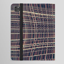 Distorted Optical Illusion Grid Line iPad Folio Case