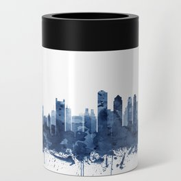 Boston Skyline Watercolor Blue, Art Print By Synplus Can Cooler