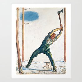 The Woodcutter by Ferdinand Hodler Art Print
