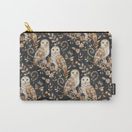 Wooden Wonderland Barn Owl Collage Carry-All Pouch