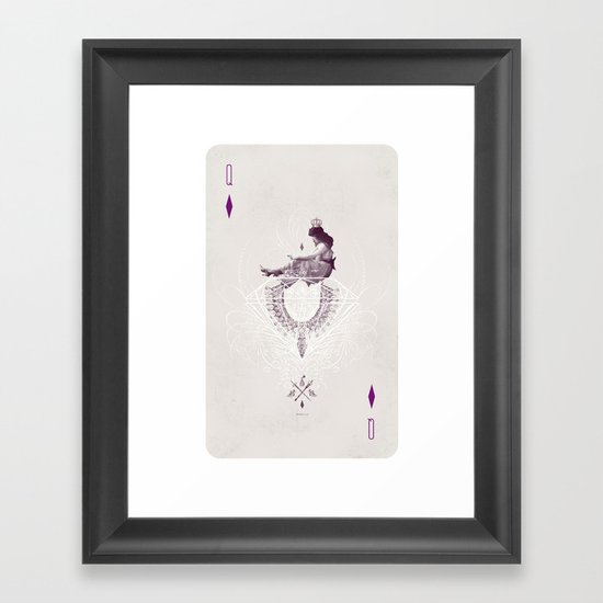 Queen of Diamonds Framed Art Print