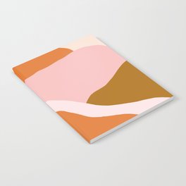 Pink and Orange Sunset Landscape in Contemporary Minimalism  Notebook