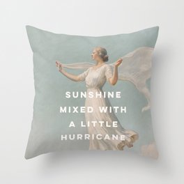 Sunshine Mixed With a Little Hurricane, Feminist Throw Pillow