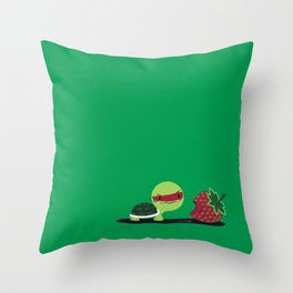 Strawberry Turtle Throw Pillow