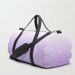 Gradient purple and white swirls doodles Duffle Bag | Lavender, Dipdye, White, Faded, Graphicdesign, Modern, Graphic, Purple, Mauve, Doodles 