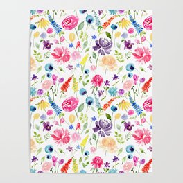 Punchy Blooms Poster