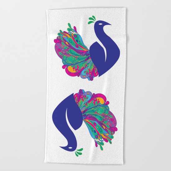 Peacock Fantasy Beach Towel
