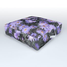 Purple mini Chrisanthemums pattern Outdoor Floor Cushion