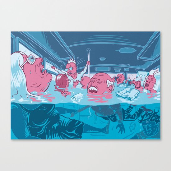 water in the bus Canvas Print