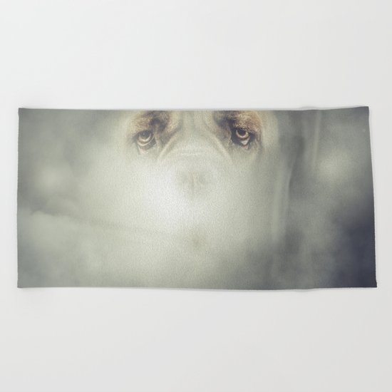 Dog Fog Beach Towel