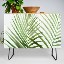 Fresh Palm Fronds Watercolor Credenza