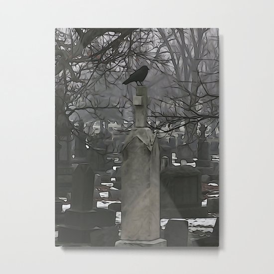 Gothic Scribbles Metal Print