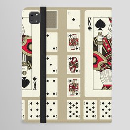 Playing cards of Spades suit in vintage style. Original design. Vintage illustration iPad Folio Case