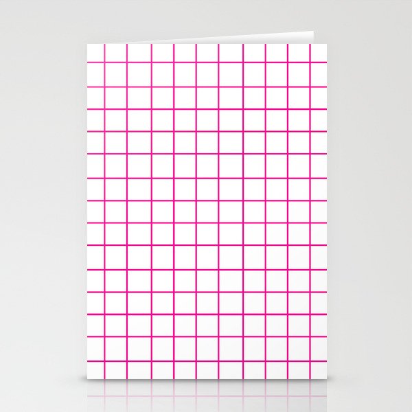 Grid (Magenta/White) Stationery Cards