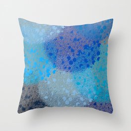 SHADES OF BLUE ABSTRACT Throw Pillow