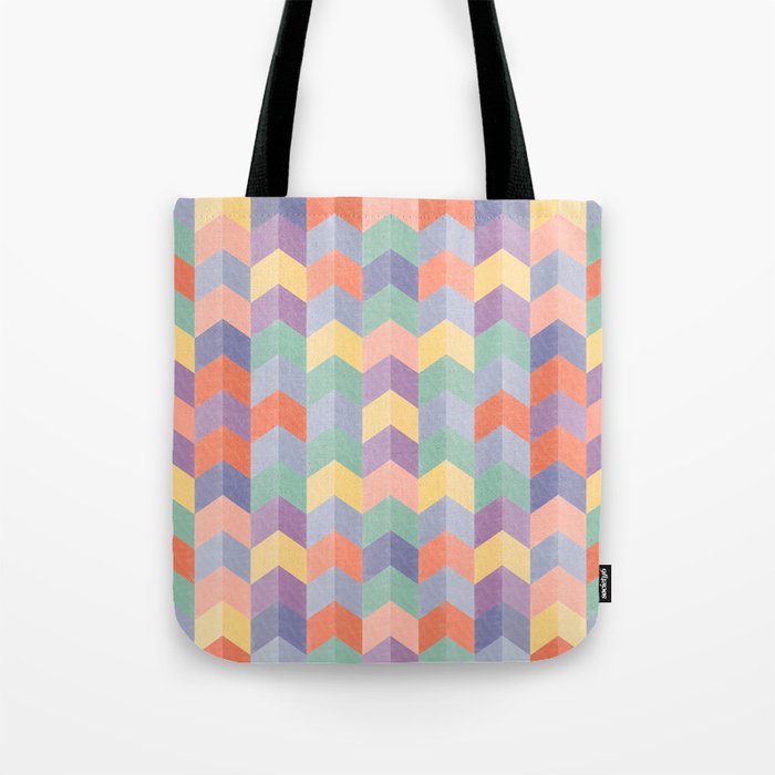 Colorful geometric blocks Tote Bag by Amir Faysal | Society6