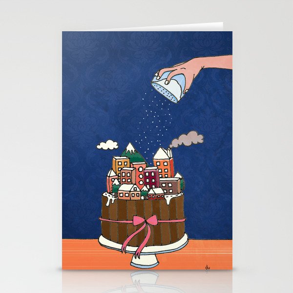 Powdered sugar, not snow! Stationery Cards