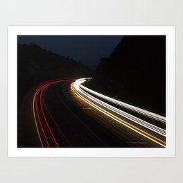 Abstract Long Exposure Lights in the Night Art Print