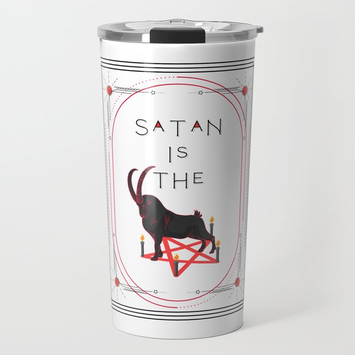 "Satan Is The Goat" (Art Deco Style) Travel Mug