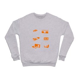 Sound music system orange Crewneck Sweatshirt
