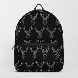 Deer Line Minimalist - Reindeer Geometric Animal Pattern Backpack
