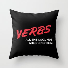 VERBS Throw Pillow