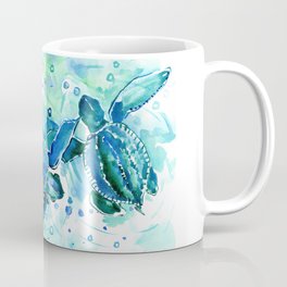 Turquoise Blue Sea Turtles in Ocean Mug