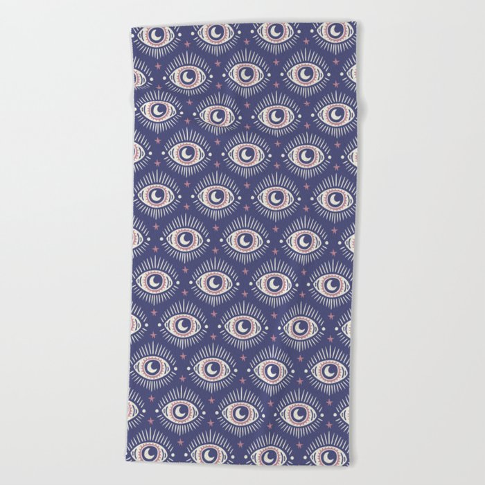 Talisman Mystical Eye Blue Beach Towel