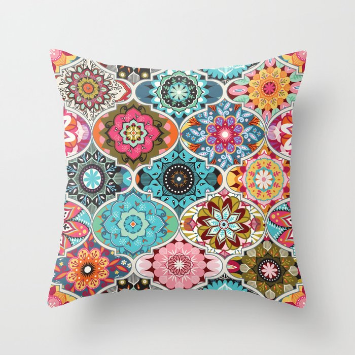 Bohemian summer Throw Pillow