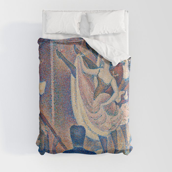 Le Chahut, The Can-Can by Georges Seurat Duvet Cover