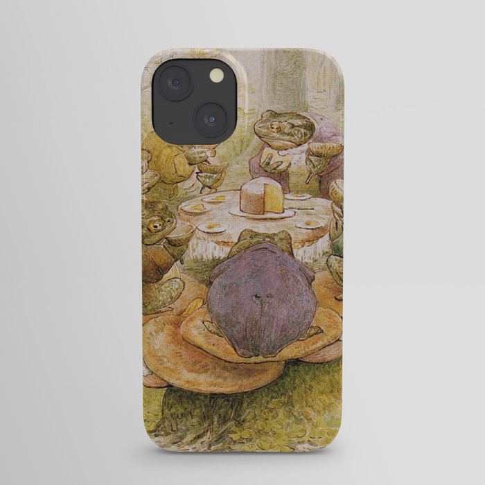 Toad Tea Party Cottage Core by Beatrix Potter Nature Cute iPhone Case