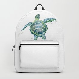Sea Turtle Backpack | Sea Turtle, Wildlife, Birthday, Painting, Ocean, Animal, Endangered, Art, Blue, Underwater 