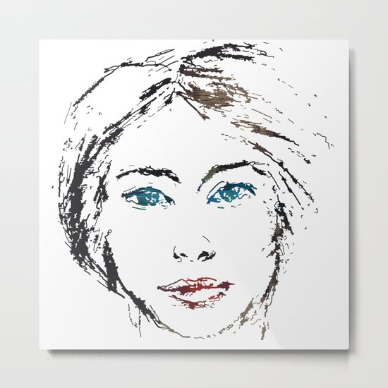 face Metal Print
