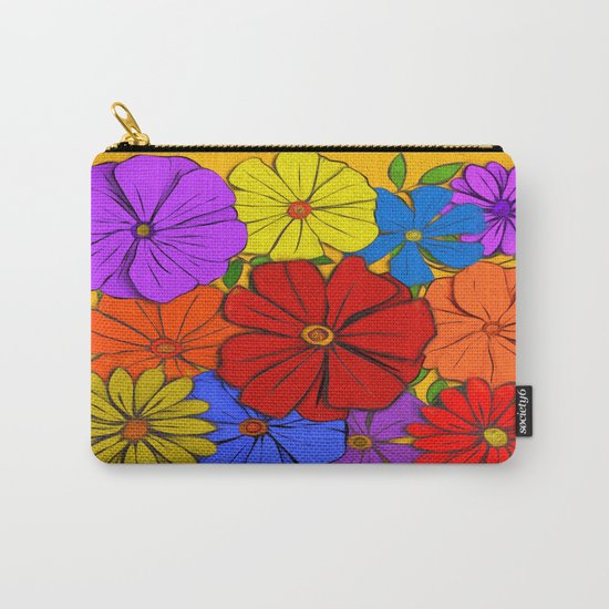 Abstract #346 Flower Power #3 Carry-All Pouch