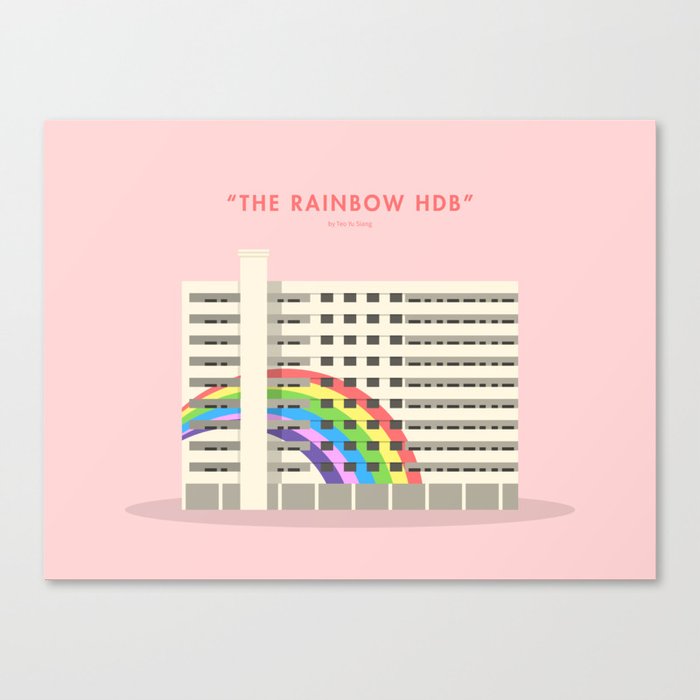 The Rainbow Hdb Singapore Building Singapore Canvas Print By Buildingsg Society6