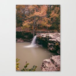 Soft Autumn Light At Falling Water Falls Canvas Print