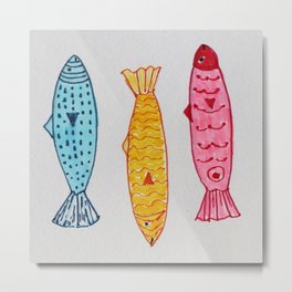 Fish Metal Print | Painting, Walldecor, Watercolor, Abstractart, Fishcolorfulfish, Designart, Pattern, Artwallart, Design, Chrisstudioart 