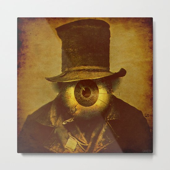 Monsieur Bone observes you Metal Print