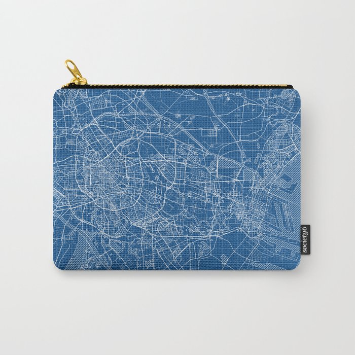 Tianjin City Map of China - Blueprint Carry-All Pouch