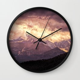 Storm on the Mountain Wall Clock