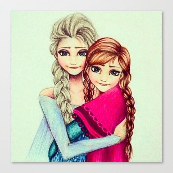 Frozen Sisters by Gabriella Livia Canvas Print