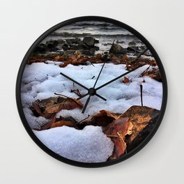 Snow and Waves Wall Clock