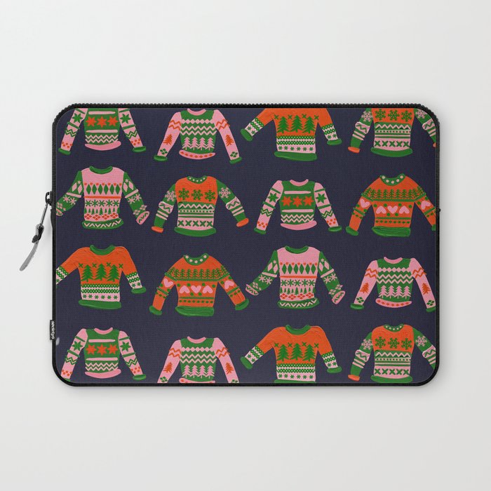 Christmas Sweaters – Green & Red Laptop Sleeve
