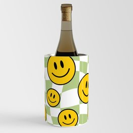 Trippy Checker Smileys  Wine Chiller
