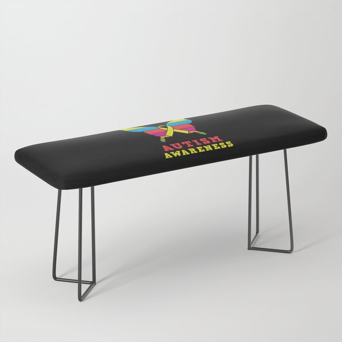 Autism Awareness Butterfly Bench