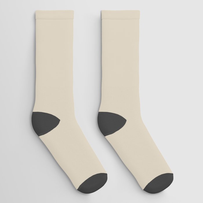 Pale Beige Single Solid Color Coordinates with PPG Toasted Almond PPG15-26 Down To Earth Collection Socks