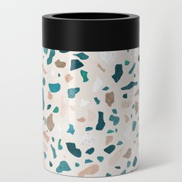 Terrazzo Turquoise Pattern Can Cooler
