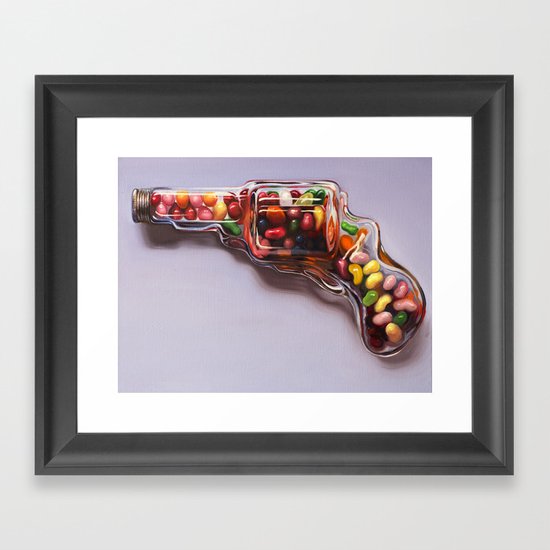 Glass Revolver Framed Art Print