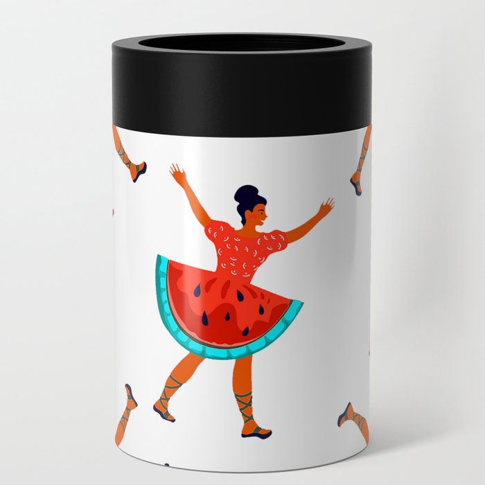 Cute Watermelon Lady Pattern Can Cooler